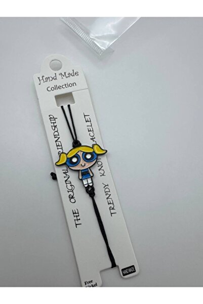 Herşey Nota Powerpuff Girls Bubbles Figured Rope Unisex Bracelet – Adjustable...