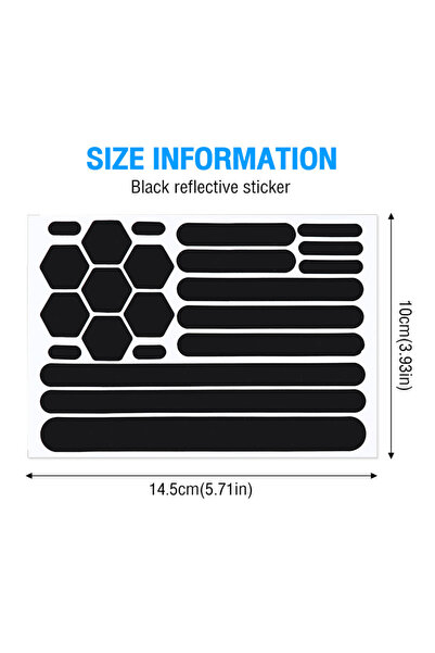 Choice Black 1 Set Helmet Warning Reflective Stickers Night Safety Driving Ac...