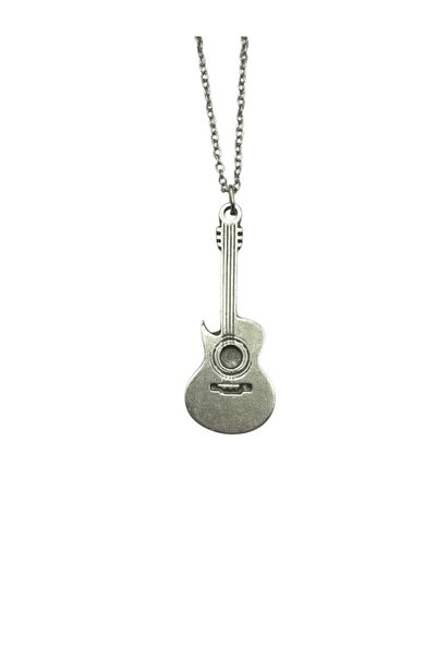 Herşey Nota Unisex Necklace with Guitar Figure – Elegant and Meaningful Acces...