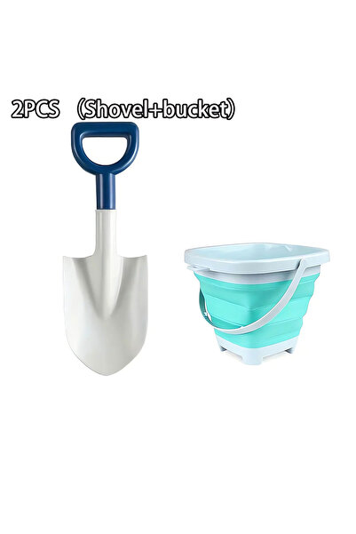 Choice 2pcs white 1/2PCS Children Beach Shovel or with Folding Bucket Kid San...