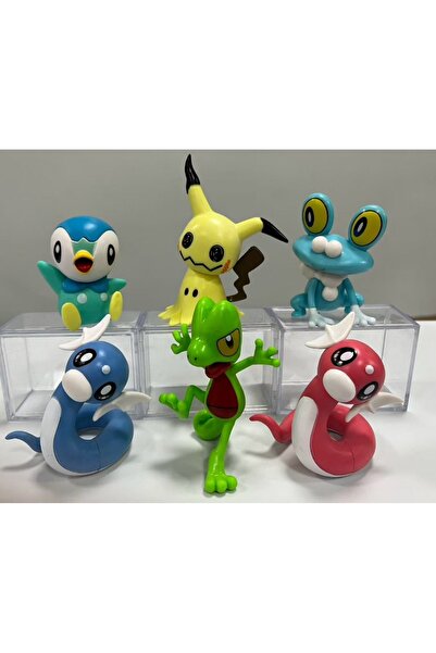 BANDAI no box 01 6pcs/set Pokemon Dratini mimikyu Figure Toys 10cm
