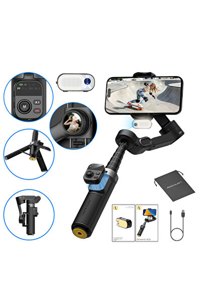 Choice Smart X3 Ai AOCHUAN X3 Ai 3Axis AI Tracking Anti-Shake Gimbal Stabiliz...