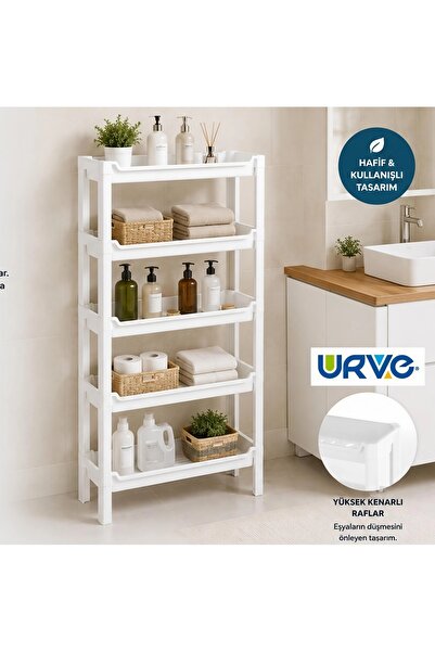 Go İthalat RAFTY 5 KATLI SEPET ORGANİZER DÜZENLEYİCİ RAF ÜNİTESİ 465X145X870M...