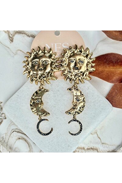 nesdesign Sun Moon Dangle Earrings