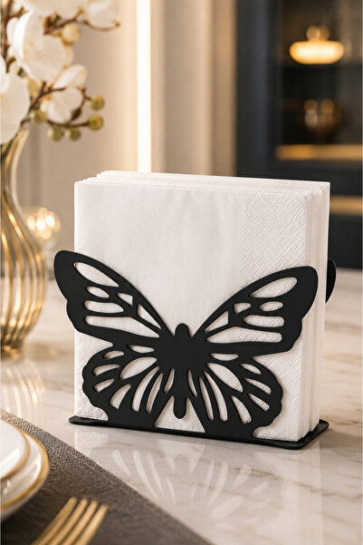 VENON Black Butterfly Metal Napkin Holder Table Restaurant Coffee Shop Hotel ...