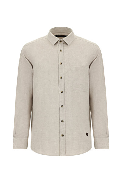 Abdullah Kiğılı Long Sleeve Regular Fit Sports Cotton Shirt