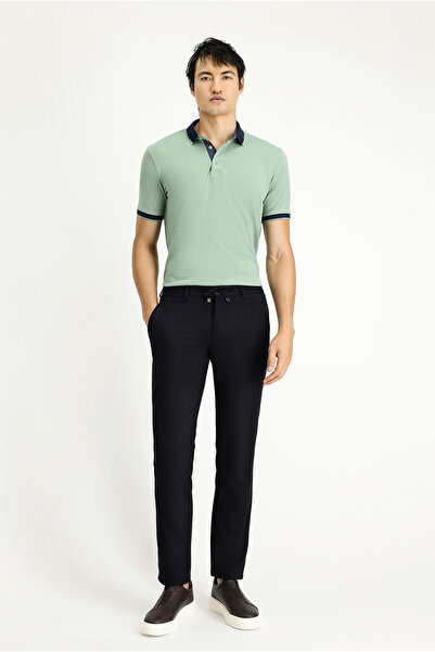 Kiğılı Slim Fit Slim Fit Lycra Trousers with Elastic Waist and Drawstring