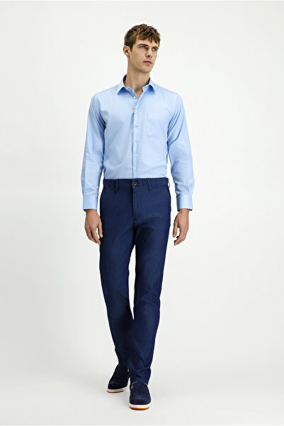 Kiğılı Regular Fit Standard Cut Lyocell Blended Canvas / Chino Trousers