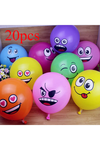 Choice 12INCH mix-20pcs 10-100Pcs 12inch Cute Funny Big Eyes Smiley face late...