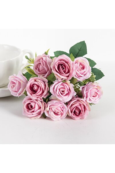 Choice3 1pc Deep Pink Artificial Flower Silk Rose Home Room Bonsai Party Fest...