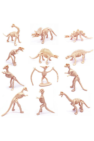 Choice in sealed bag 12pcs/set Updated Simulated Dinosaurs Skeleton Toy Model...