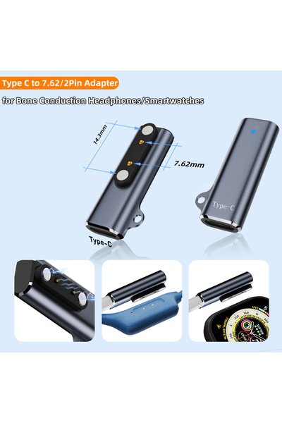 Choice محول شحن لسماعات الرأس ذات التوصيل العظمي والساعات الذكية، موصل USB-C ...