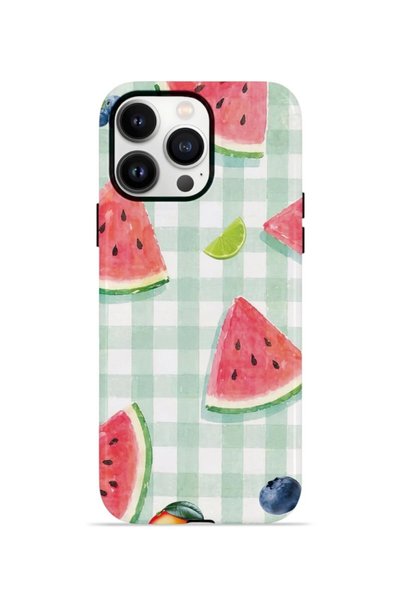 PiyasaSepeti iPhone 14 Pro Max Vorian Double Layer Case Watermelon Picnic Gin...
