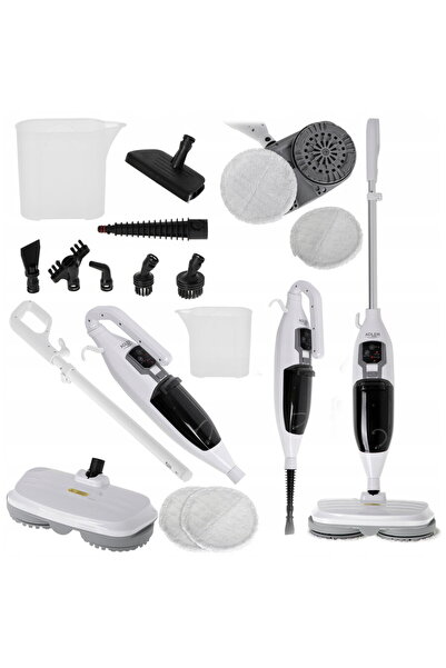 adler Mop rotativ AD 7052, 3 puteri abur, 550ml, accesorii incluse, 5m cablu,...