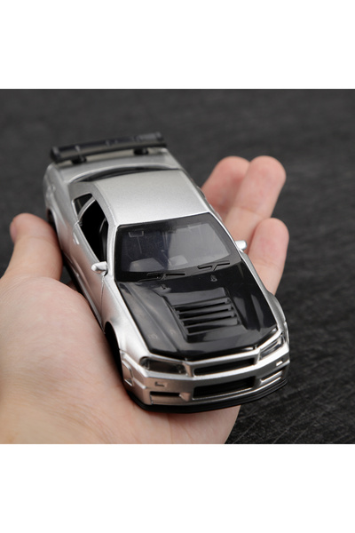 Choice1 wj- Nissaan-WHITE (Corrugated Box) 1/36 Scale, Nissaan GTRR Style Toy...