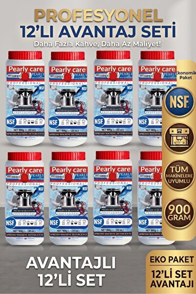 Pearly Care Coffeo Espresso Kahve Makinesi Temizleme Deterjanı 900 Gr X 12 Adet