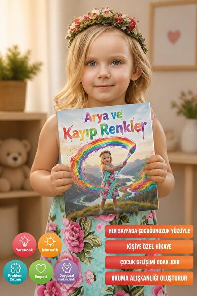 Kahraman Benim Çocuklar İçin Kişiye Özel Renkler Hikaye Kitabı-Doğum Günü Hediyesi