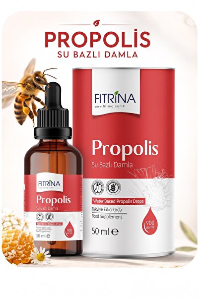 FITRİNA Su Bazlı Sıvı Propolis Damla %10 50 ml Çocuklar ve Yetişkinler İçin T...