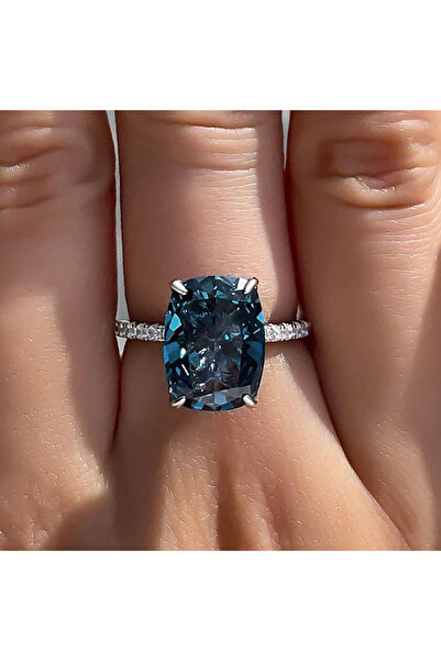 Choice 7 Q577 Huitan Big Oval Blue CZ Rings Women Temperament Elegant Female ...