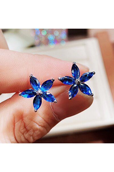 Choice E1293 Huitan Fashion Fresh Flower Stud Earrings for Lady Colorful Cubi...