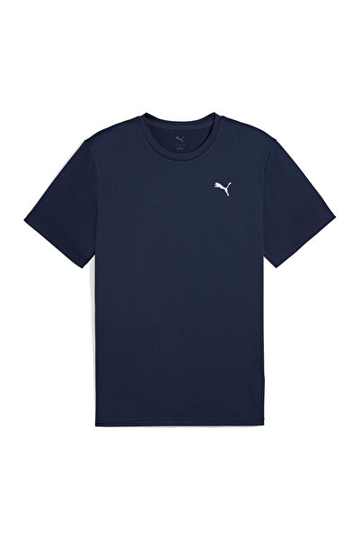 Puma Tad Essential Solid Cat Men's Navy Blue T-Shirt