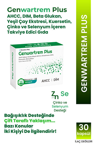 Renatus İlaç Genwartrem Plus, Aktif Heksoz Korele Bileşik, Diindolilmetan (DI...