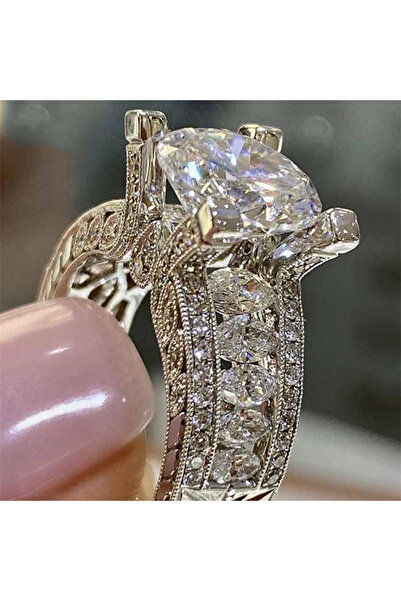 Choice 10 F697 Huitan Gorgeous Big Cubic Zircon Rings for Women Wedding Anniv...