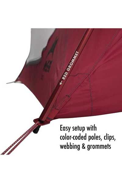 Msr Elixir 3 Tent V2 Kamp Çadırı Kırmızı 3 Kişilik