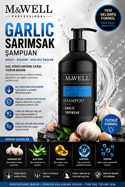 M&Well Sarımsak Ve Bitki Özlü Doğal Şampuan