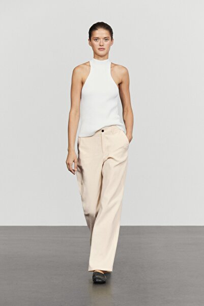 Massimo Dutti Keten karışımlı relaxed fit pantolon