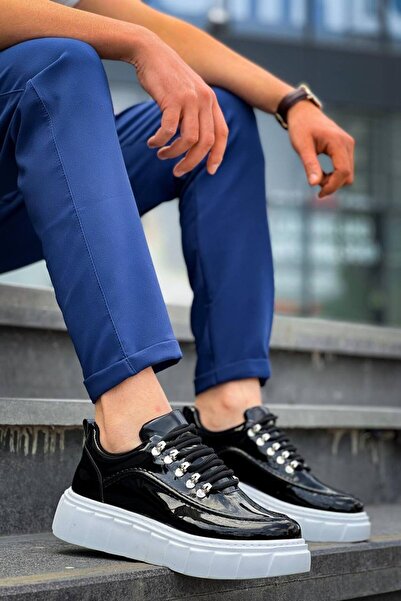 KUBACK Legend is back Kb-X10 Kuback Black Patent Leather White High Sole Casu...