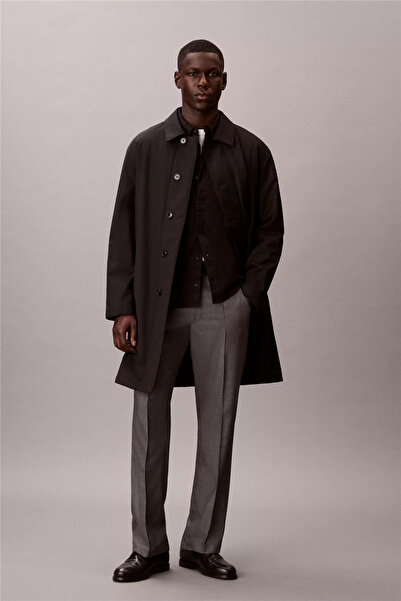 Calvin Klein LS Tech Wool Blend Car Coat Erkek Mont