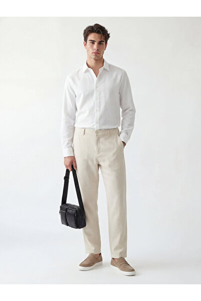 LC Waikiki Regular Fit Linen Blend Men's Chino Trousers