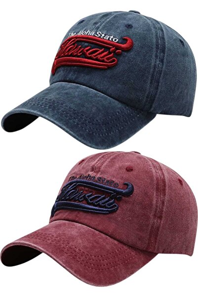 Uniquetrenders Unisex Vintage Κεντημένο Χαβανέζικο Ρυθμιζόμενο Καπέλο Μπέιζμπ...