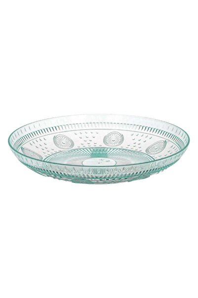 OEM Mint Green Plastic Plate with Patterned Ø25.7cm