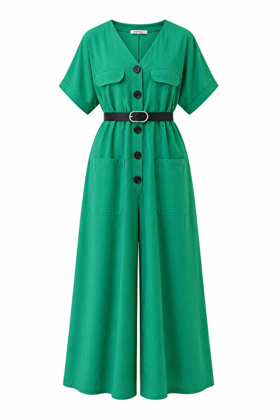 HANIQA Λινό φόρμα με φαρδύ κόψιμο |   44-50 |   25235