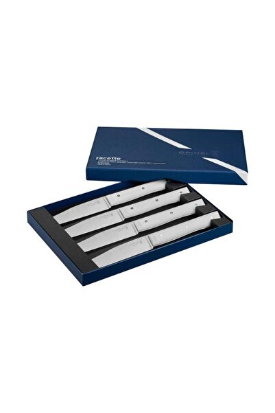 Opinel Set de 4 cuțite de masă Facette, albe