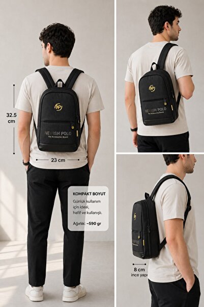 Newish Unisex μίνιμαλ σακίδιο πλάτης με θήκη για φορητό υπολογιστή για χρήση ...