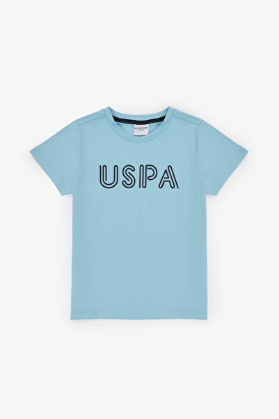 U.S. Polo Assn. Tricou de bază Aqua Crew Neck pentru băieți 50325556-VR007