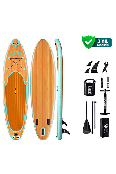 DAMA Wood Grain 3.20 3 Yıl Garantili 10'6x32x6" Şişme Paddle Board SUP Seti