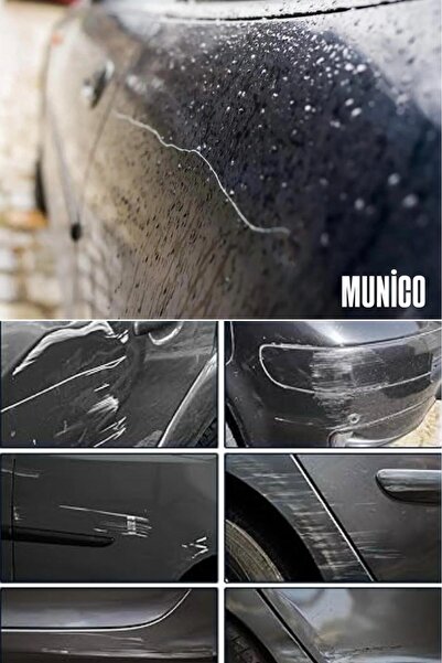 Munico 2 Adet Siyah Araç Çizik Giderici Rötuş Kalemi 5 ml Metalik Siyah Kapor...