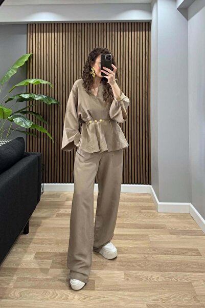 Lavanta Tekstil Linen Double Set