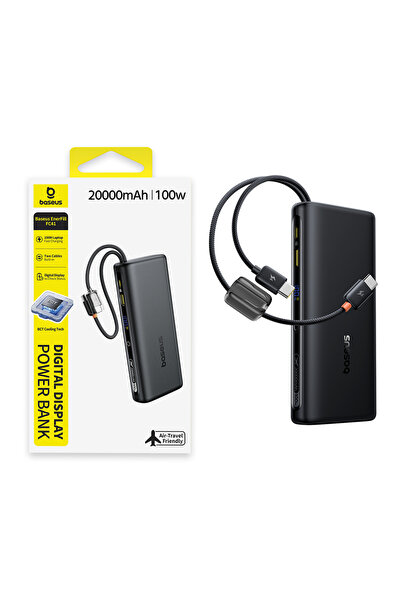 Baseus - Power Bank EnerFill FC41 (E0028N03) - Dual USB-C Cables, Fast Charge...