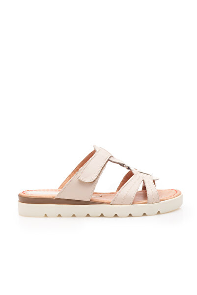 UrbanShoes Saboti dama din piele naturala, Leofex - 383-1 bej