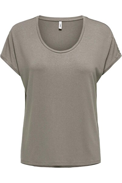 ONLY OnlCarrie S/S Glitter Top JRS Γυναικείο T-Shirt Καφέ (15315976)