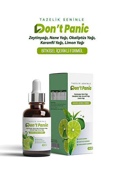 dont panic Zeytinyağı, Nane, Okaliptüs, Limon ve Karanfil Yağı Karışımı 50 ml