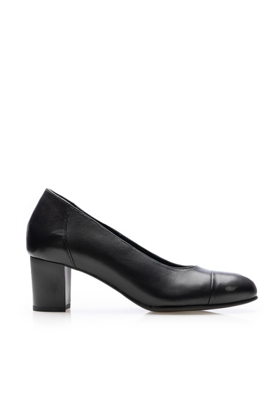 UrbanShoes Pantofi casual cu toc damă din piele naturală, Leofex - 231-1 Negr...