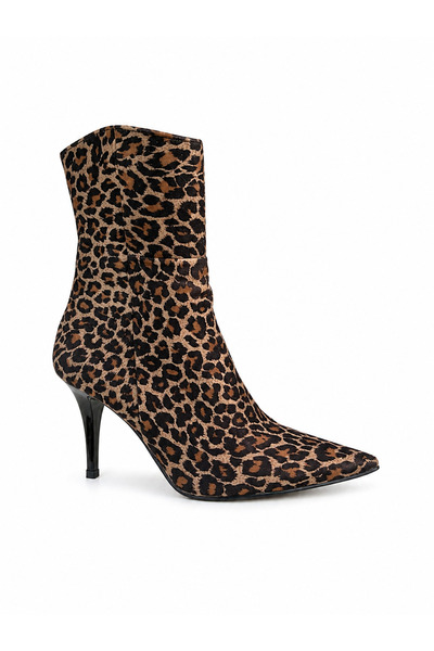 Küçük&büyük Numara Leopar Topuklu Şık Bot& Bootie