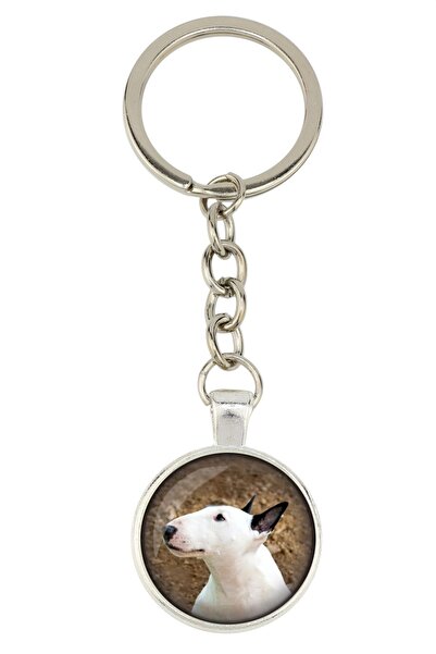 Art - Dog Bull Terrier, Bully - keychain with your photo, key decoration, bag...
