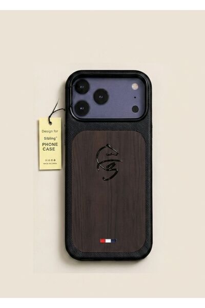 snapcart غطاء هاتف F3 Premium خشبي لهاتف 17 برو من SIBLING - غطاء واقي نحيف م...